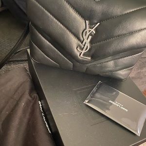 YSL black leather crossbody